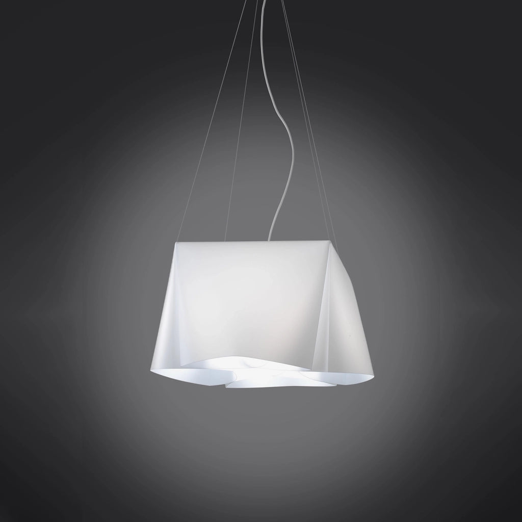 Lampadario Moderno Wanda Polilux ® Bianco E Metallo Cromo 5 Luci E27