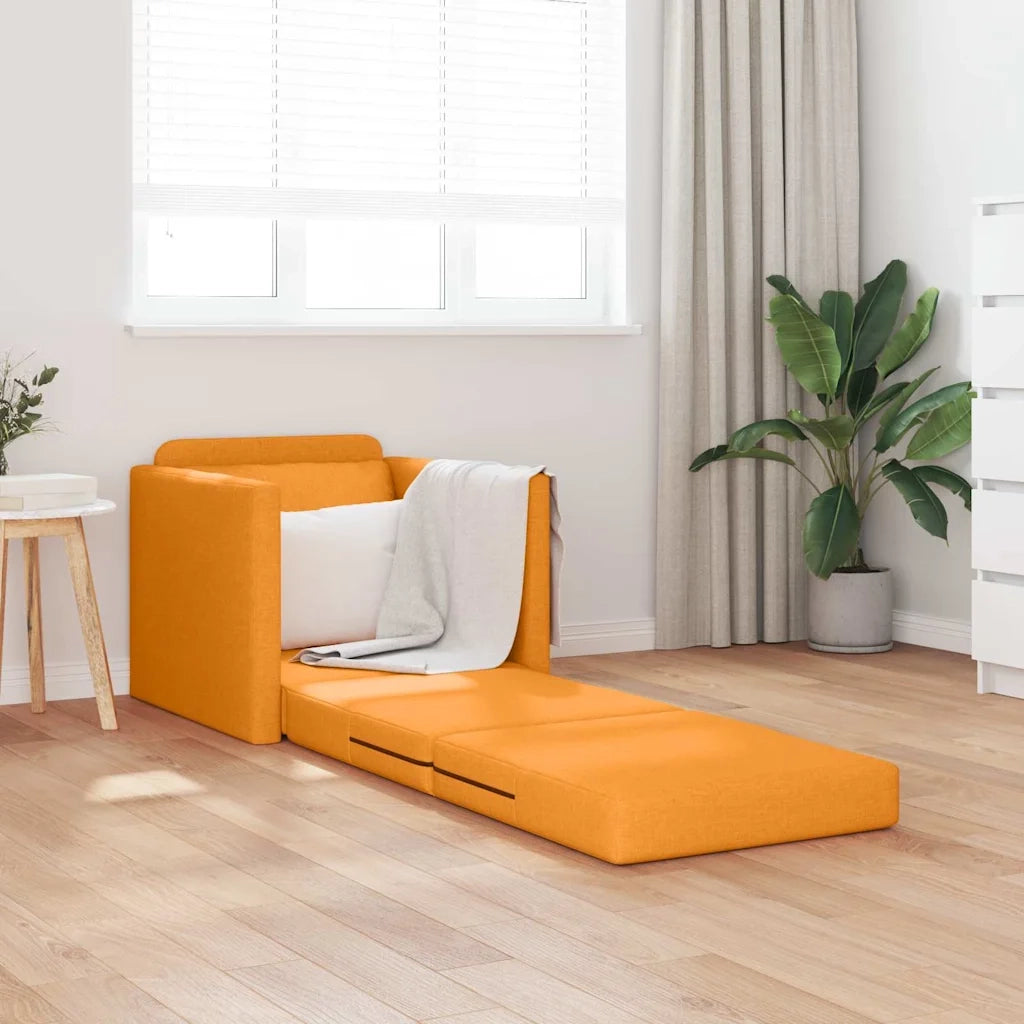 Divano letto-Sofa Letto-Daybed Giallo Scuro 74 x 77 x 81 cm Tessuto