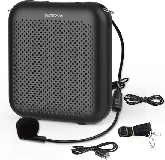 Sistema di Amplificazione Portatile con Microfono - Ricaricabile, 2000 mAh, Ideale per Docenti e Guide Turistiche
