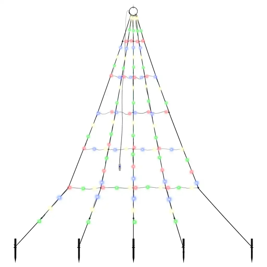 Albero di Natale LED con picchetti per il terreno 182 cm