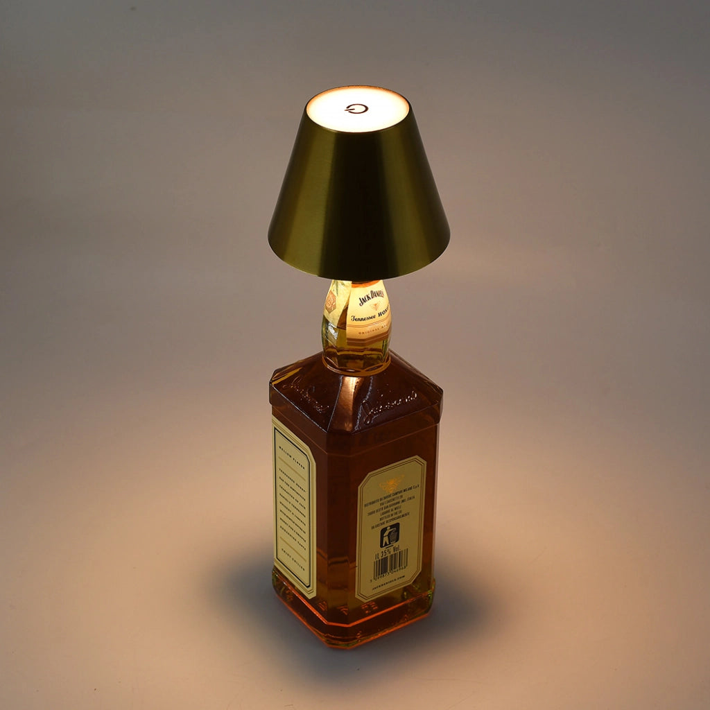 INNOVATIVA LAMPADA LED DA TAVOLO PORTATILE CON TAPPO PER BOTTIGLIA E CONTROLLO TOUCH - ILLUMINAZIONE VERSATILE CON TEMPERATURA COLORE REGOLABILE