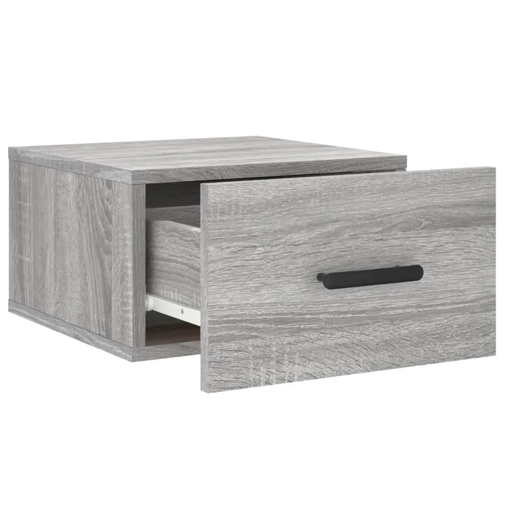 Comodino | Armadio da Notte | Mobiletto da notte a Muro Grigio Sonoma 35x35x20 cm