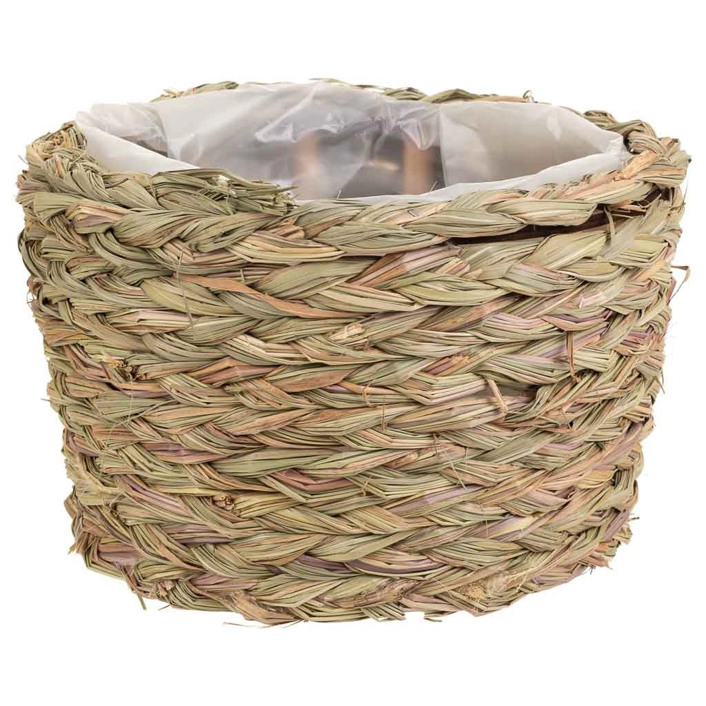 Cesto in corda intrecciata marrone d24x14h