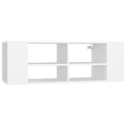 Mobile TV multimediale mensola TV credenza TV montaggio a parete adatto per sala da pranzo soggiorno camera da letto 102 x 35 x 35 cm legno ingegnerizzato bianco 02_0027743