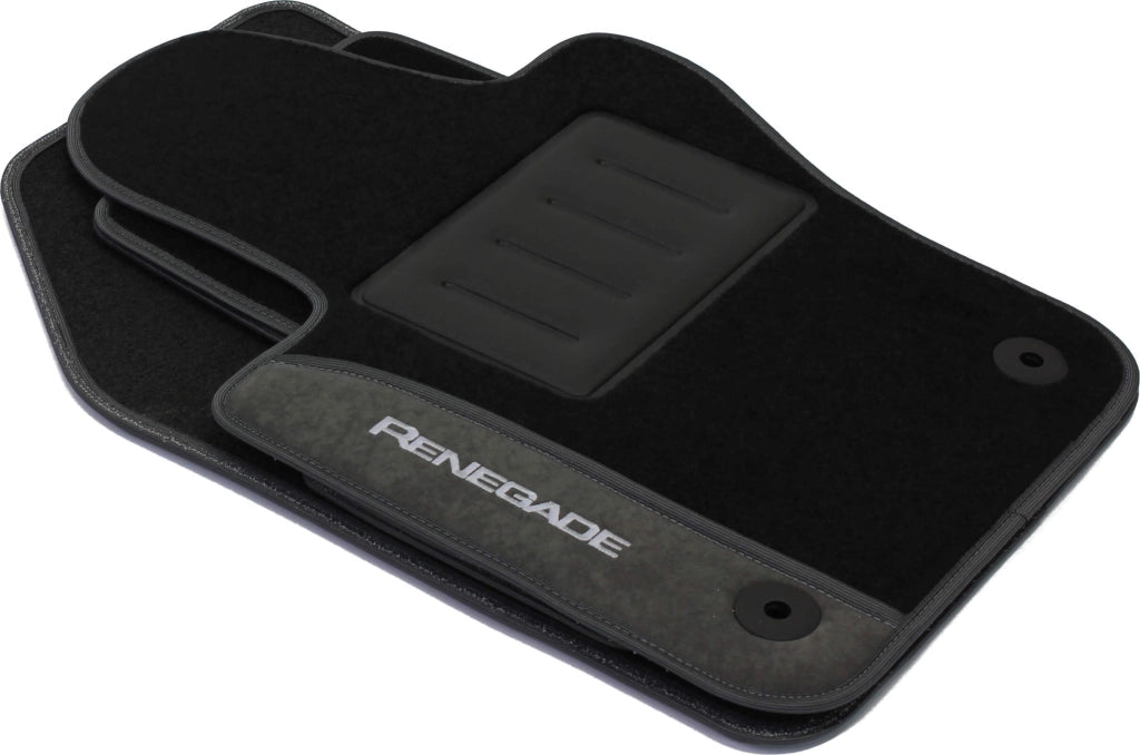 COLOR0000054G, GRIGIO, Jeep Renegade dal 2015-2018 distanza fissaggi tappeto anteriore lato passeggero 18,5 Cm (4 Fix OP