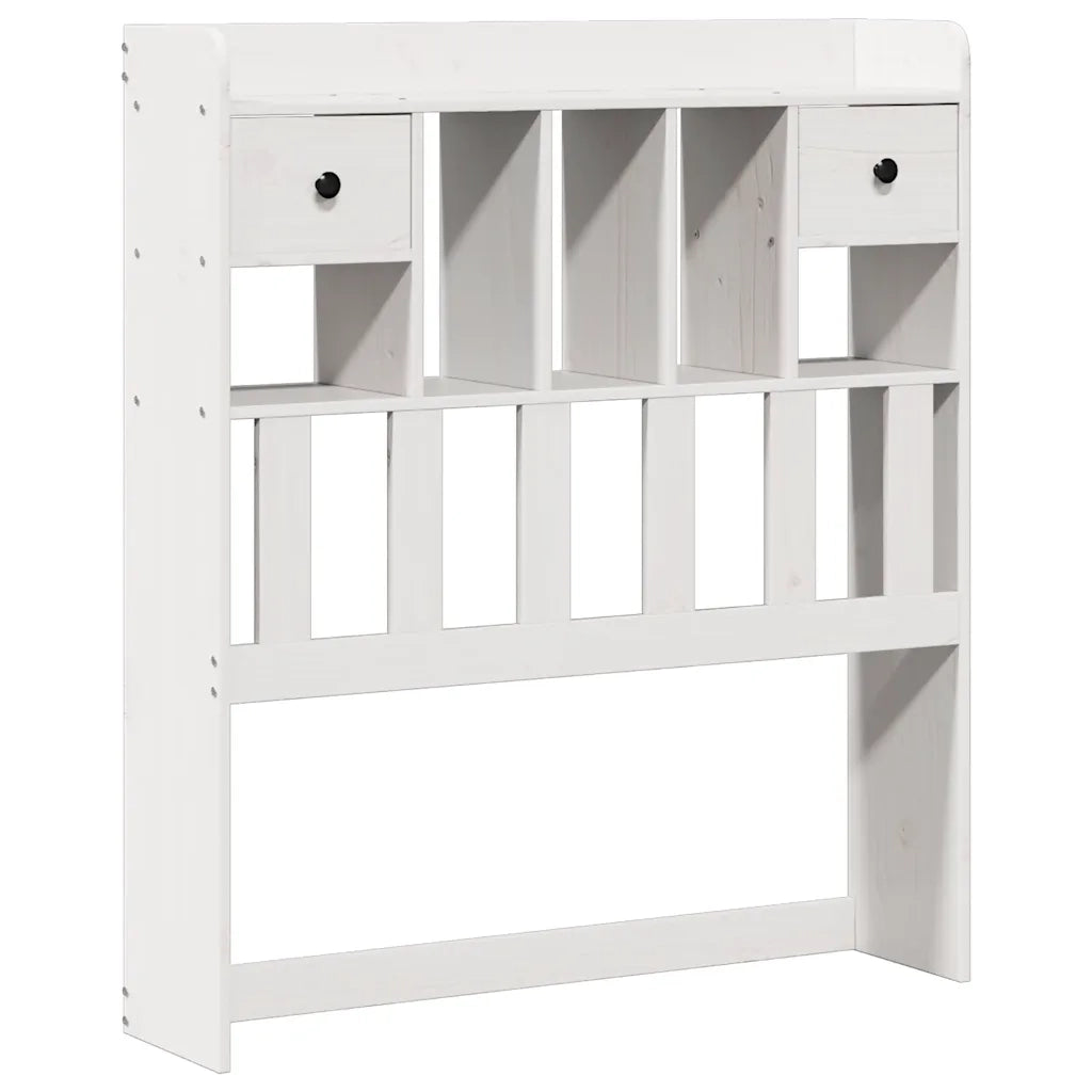 Letto Libreria senza Materasso Bianco 90x190 cm Massello Pino 3321730