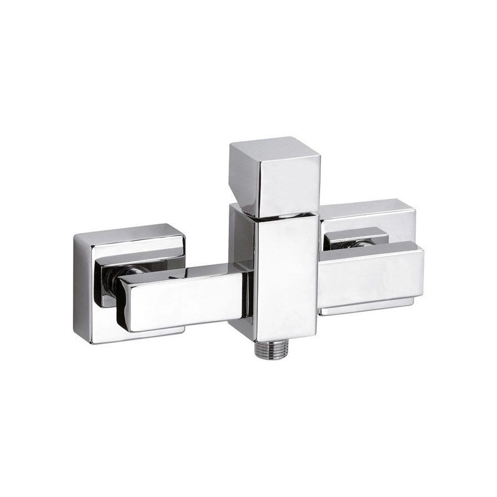 Rubineto cube waterfall per esterno doccia, design quadro e minimale