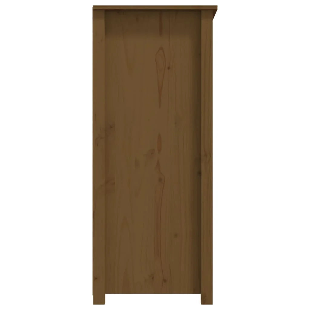 Buffet credenza cassettiera armadio mobile contenitore organizer per cucina soggiorno salotto 83 x 41,5 x 100 cm legno massello di pino marrone 02_0035766