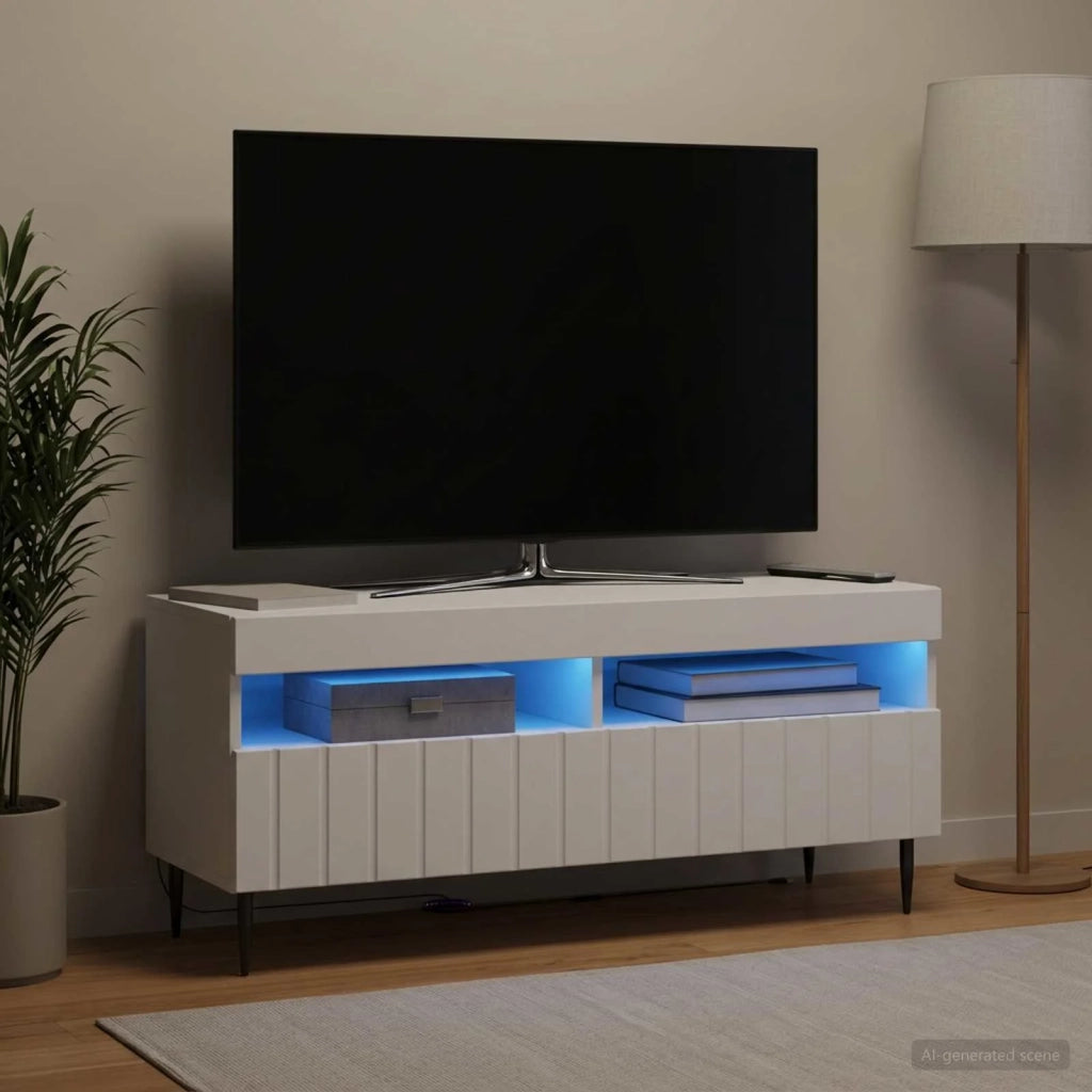 Mobile TV LED Bianco Legno ingegnerizzato 896545