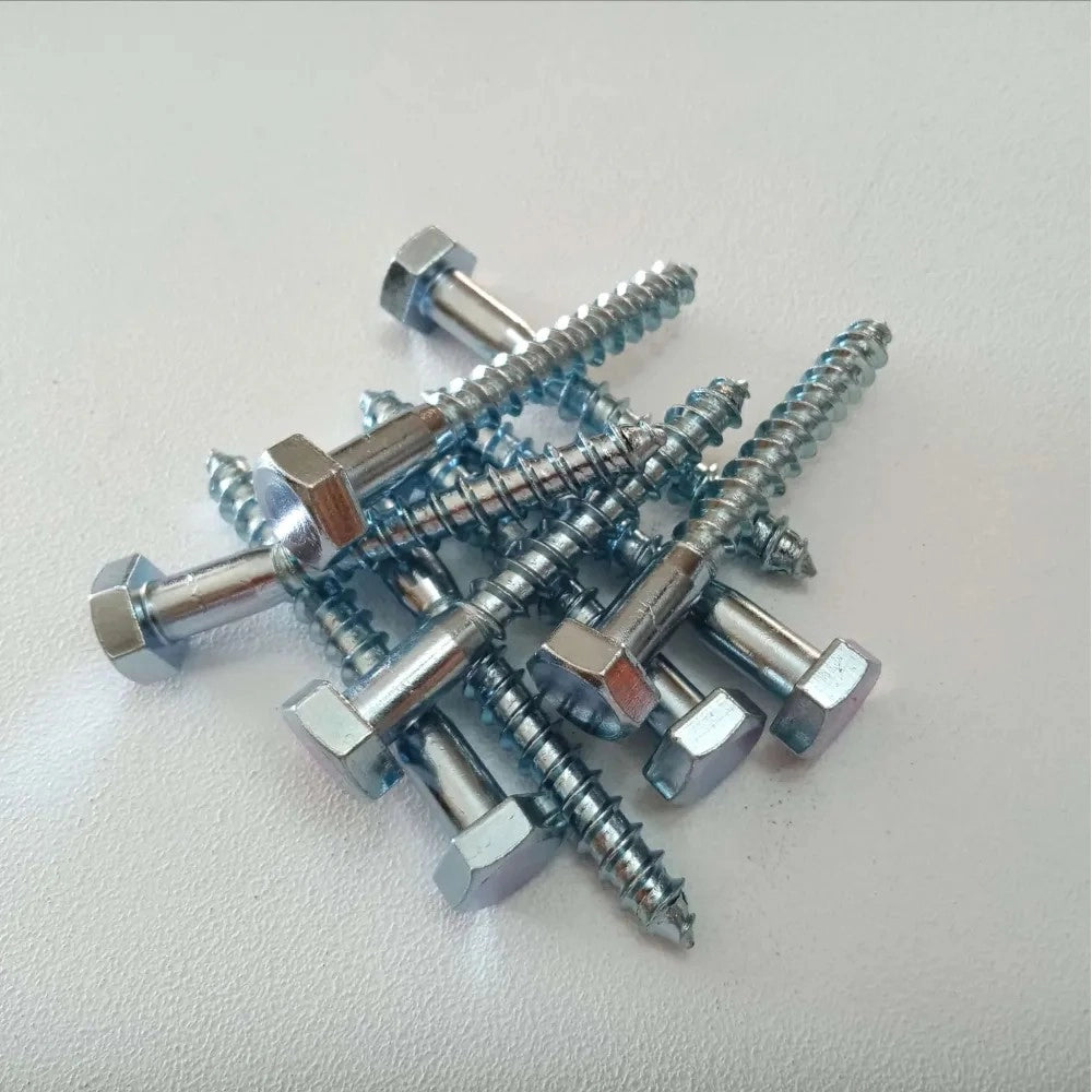 Vite 8x100mm - 100pz per legno mordente tirafondo testa esagonale te