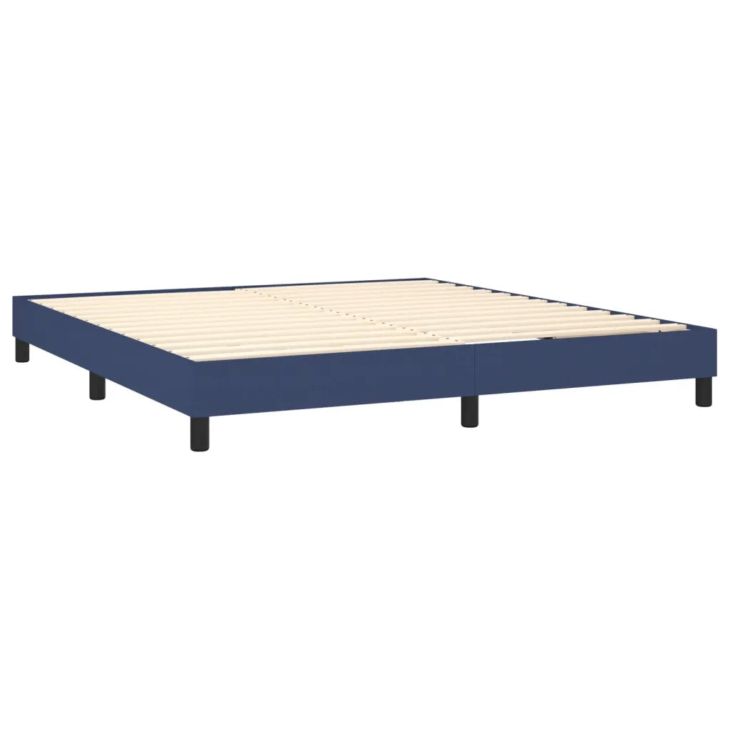Letto a Molle con Materasso e LED Blu 180x200 cm in Tessuto cod mxl 62122