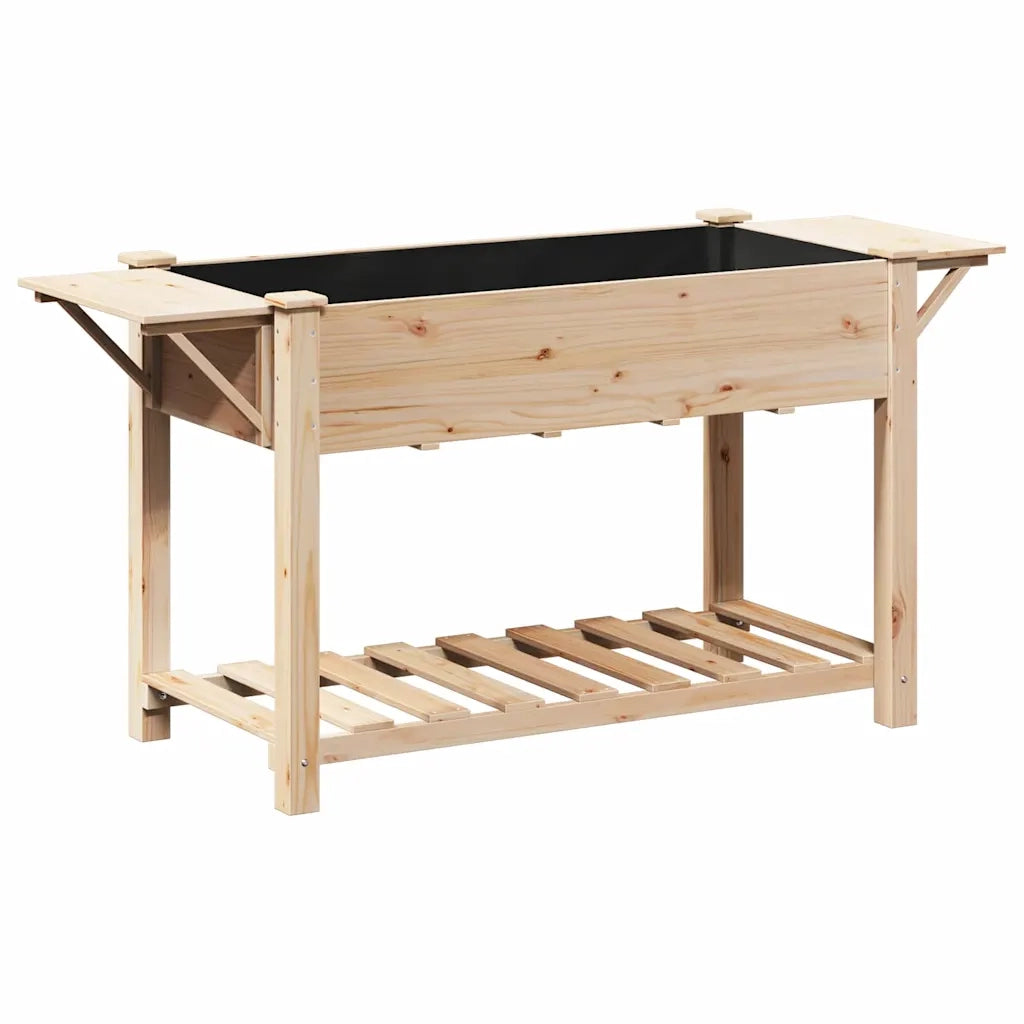 Vaso da giardino con lo scaffale Beige 155 x 59 x 76,5 cm 42006575