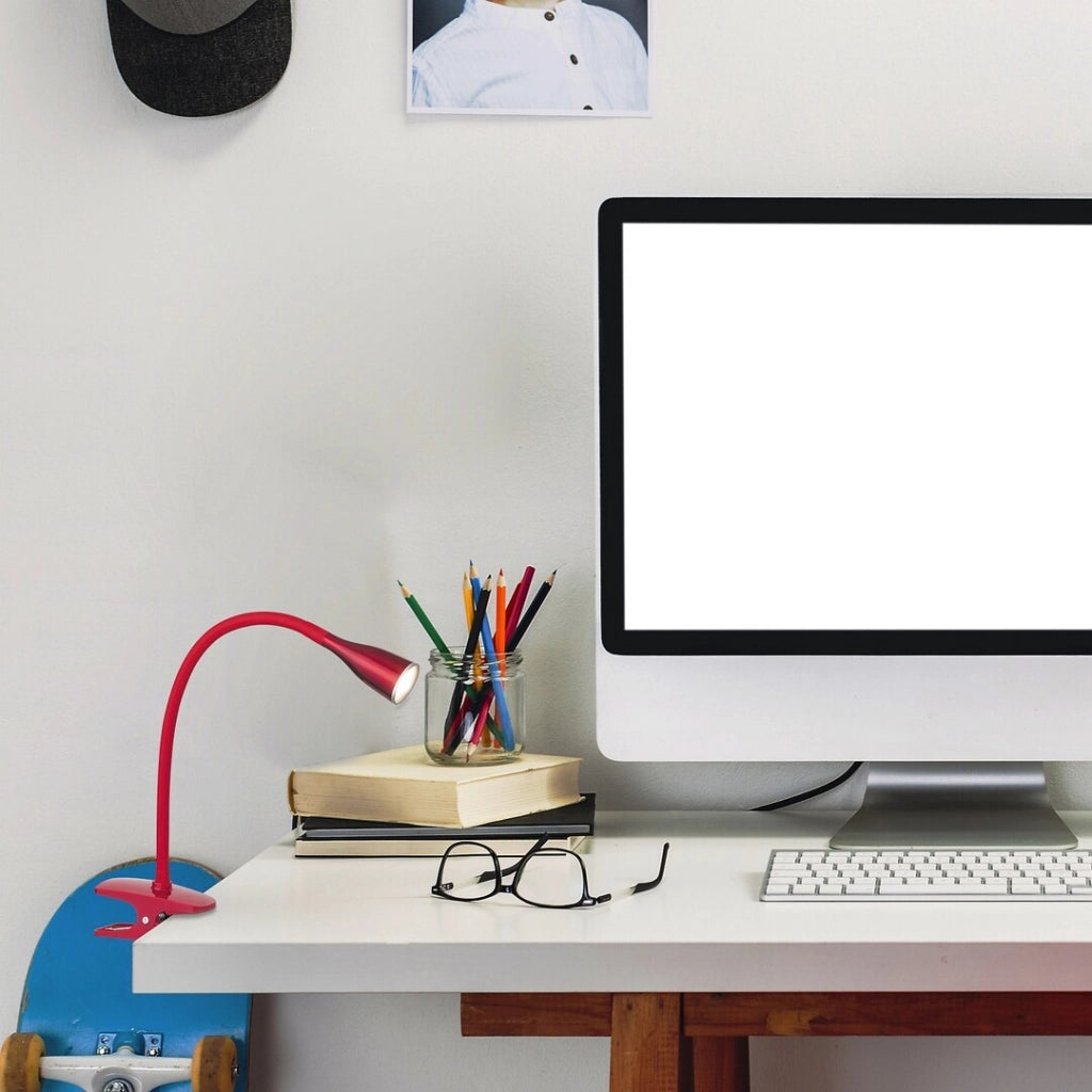 Lampada a clip flessibile LED 4,5W bordeaux Jeff Rabalux
