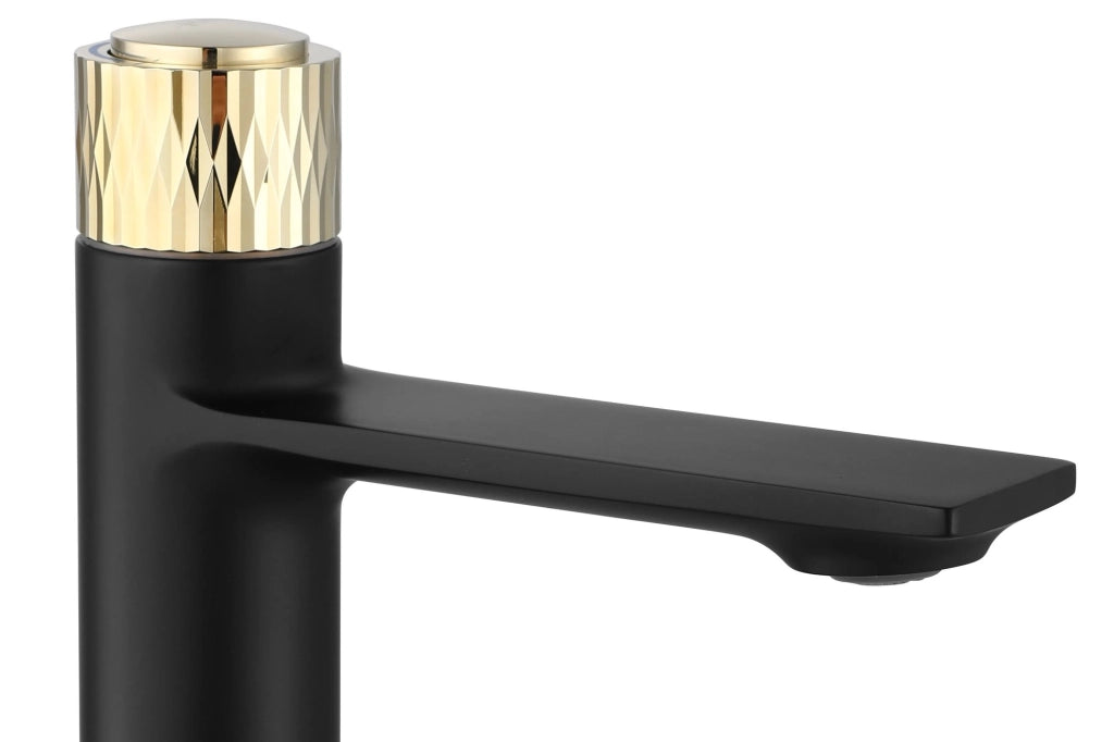 Rubinetto Da Lavabo Rea Storm Black Gold Low