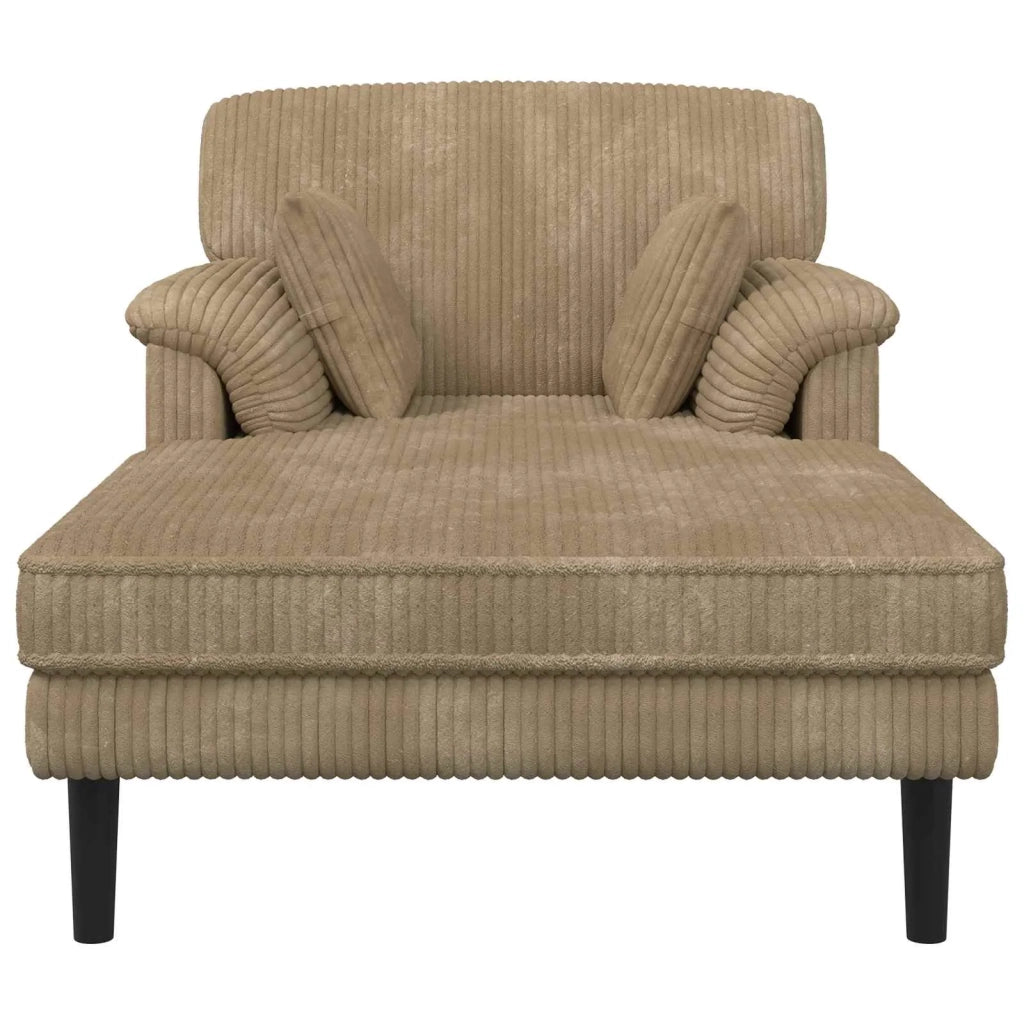 Chaise longue Tortora Tessuto in velluto a coste 42048039
