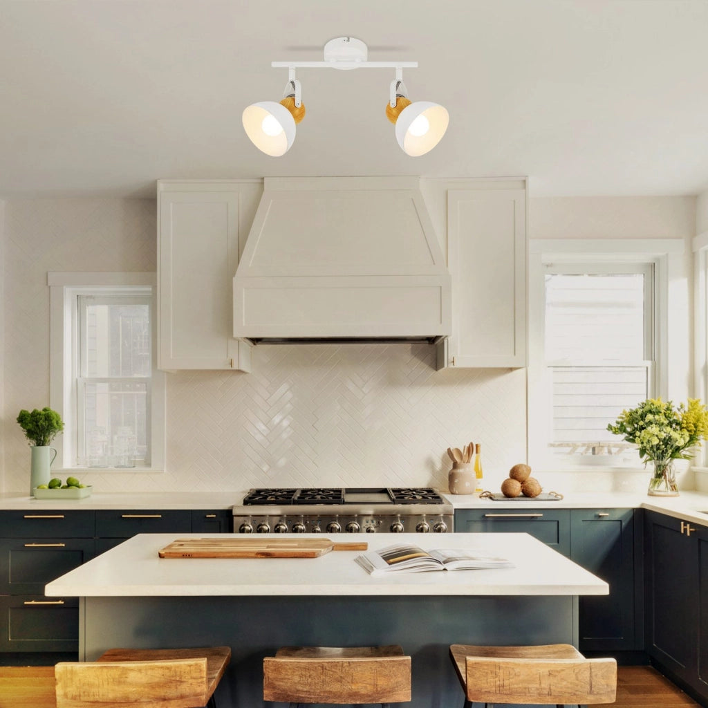 ZMH Faretto da soffitto a 2 luci orientabile a 350° Vintage Plafoniera Soggiorno