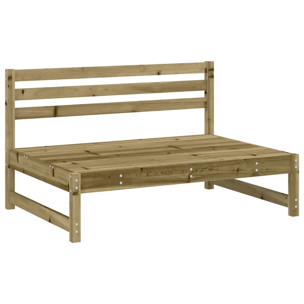 Divano componibile-Divani Centrali da Giardino 2pz 120x80 cm Legno Impregnato Pino