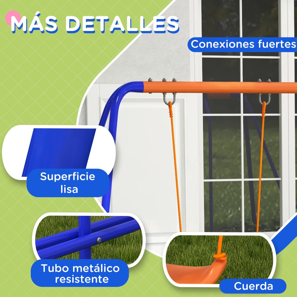Set Gioco 4 in 1 con Altalena Scivolo e Dondolo ¨C Xylo ¨C Multicolore per Bambini