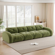 Divano Modulare 4 Posti in Tessuto Chenille ¨C Xylo ¨C Verde, Soggiorno