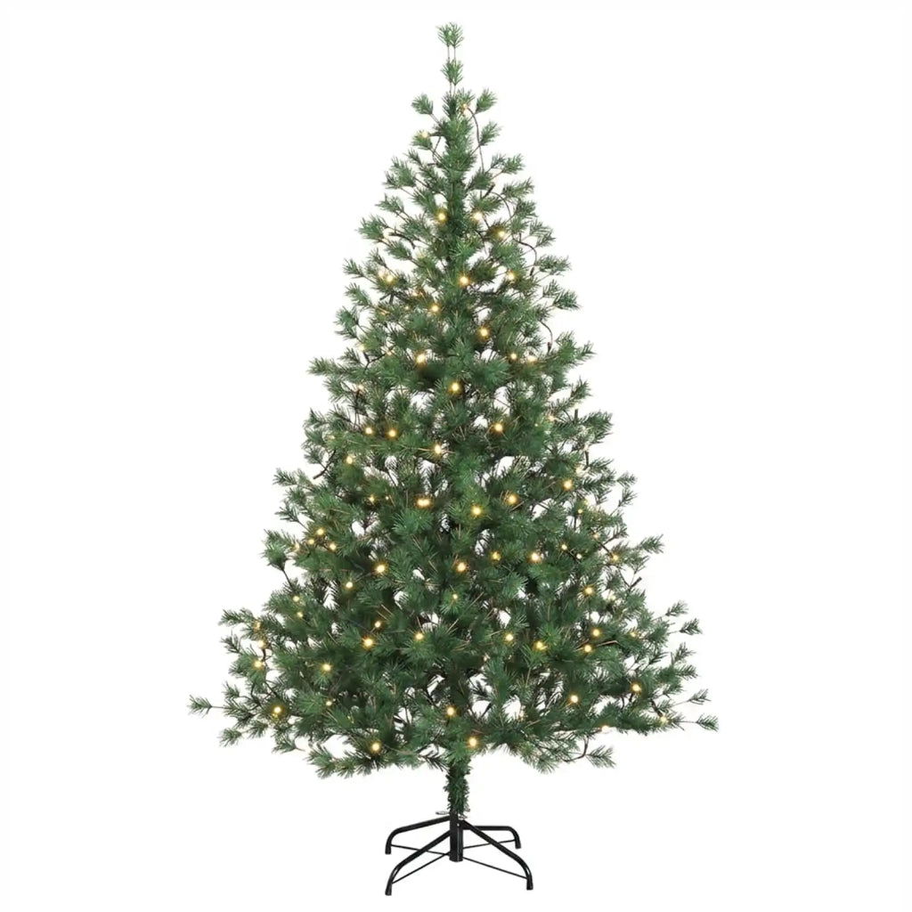 Albero di Natale Artificiale con Rami Pieghevoli 240 cm 300 LED 3466227