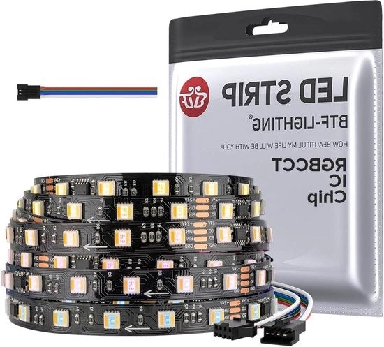 Striscia LED 5M WS2805 RGB+CW 60LED/m 50Pixel DC24V IP30- Effetto di Seguito per Decorazioni DIY
