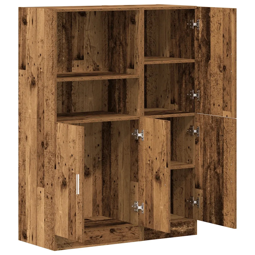 Set di Mobili da Cucina 2 pz Legno Antico in Truciolato