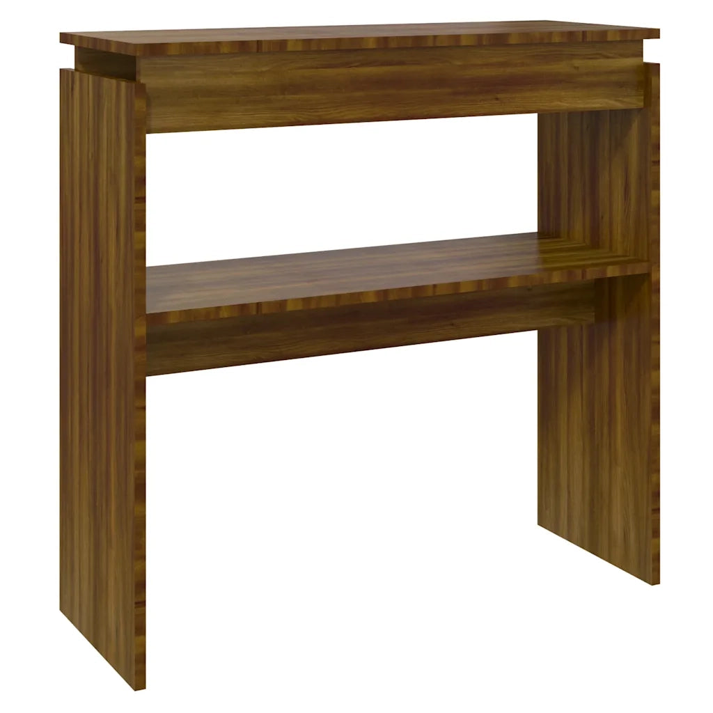 Tavolino Consolle Rovere Marrone 80x30x80 cm Legno Multistrato 815218