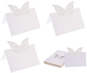 Carte da Tavola Laser Tagliate 20 Pezzi - Nome Tag - Carte da Tavola - Carte da Collocazione - Matrimonio/Festa di Compleanno - Carta con Finissaggio Liscio