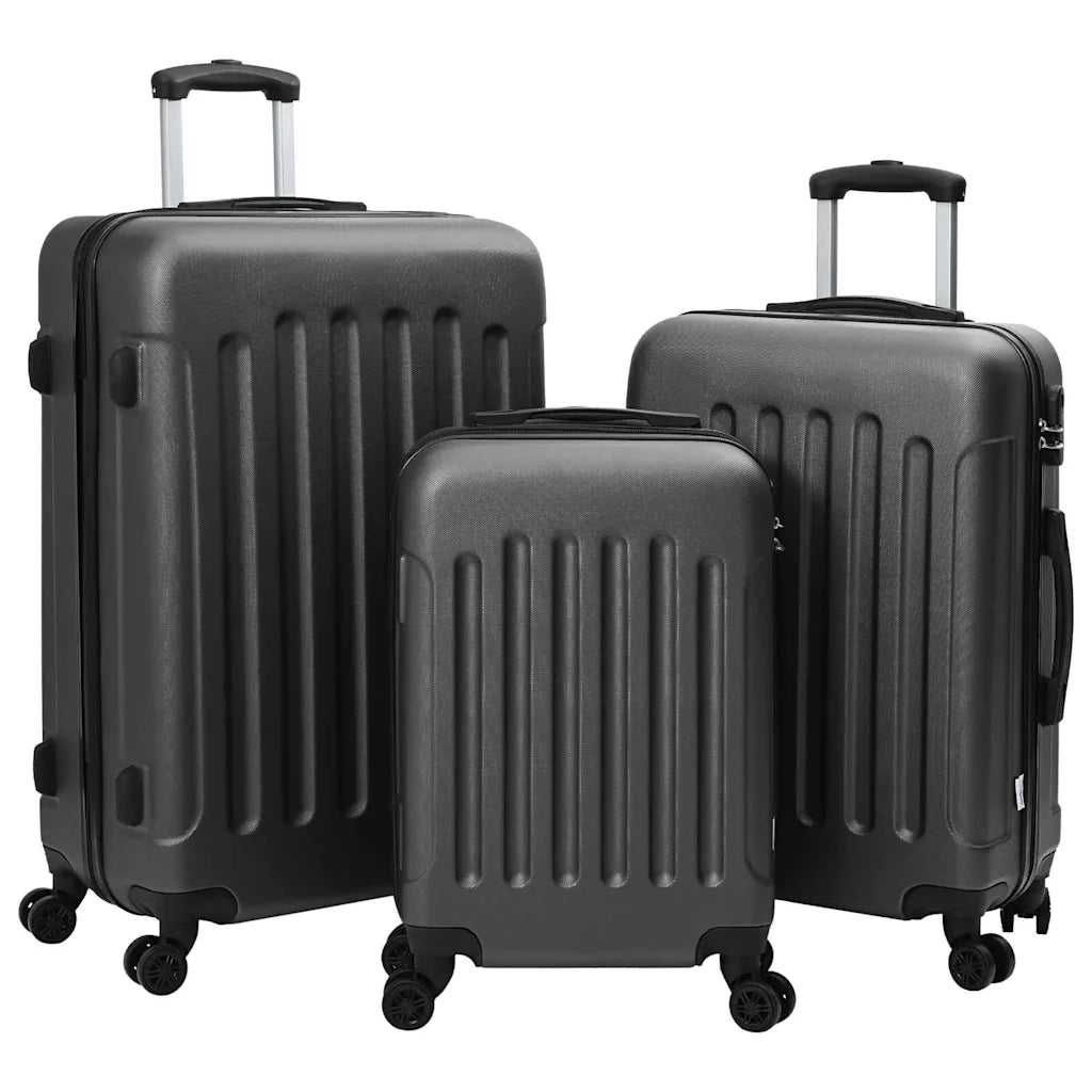 Valigia 3 pcs Grigio scuro 50 x 31 x 78 cm Plastica ABS 42006233