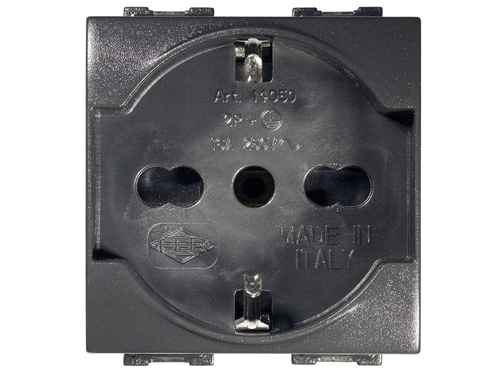 Presa Unel Bipasso FEB 14050 Schuko Compatibile con Living International / Light