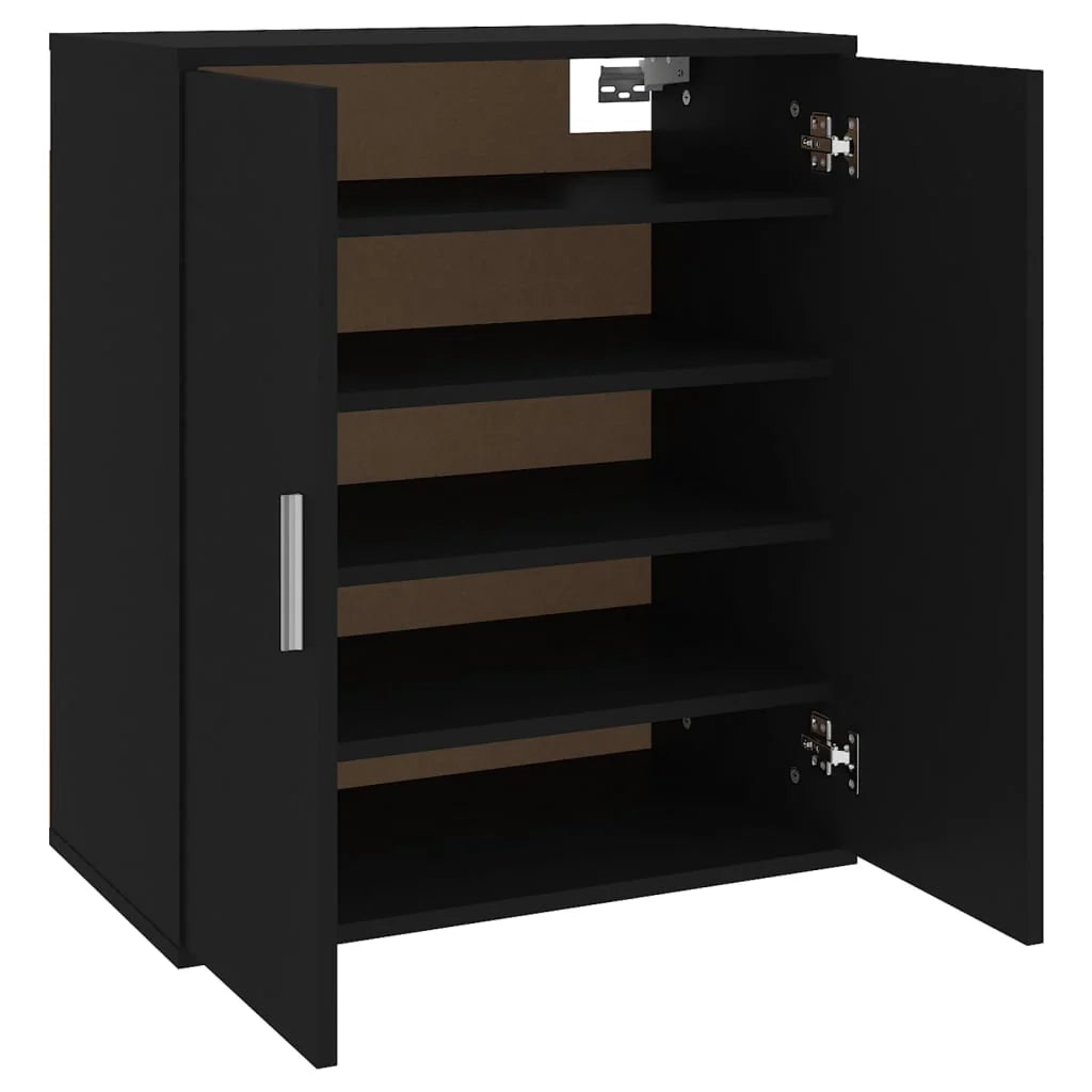 Scarpiera mobile contenitore per scarpe mobile per ingresso/corridoio/soggiorno 60 x 35 x 70 cm legno ingegnerizzato nero 02_0022002
