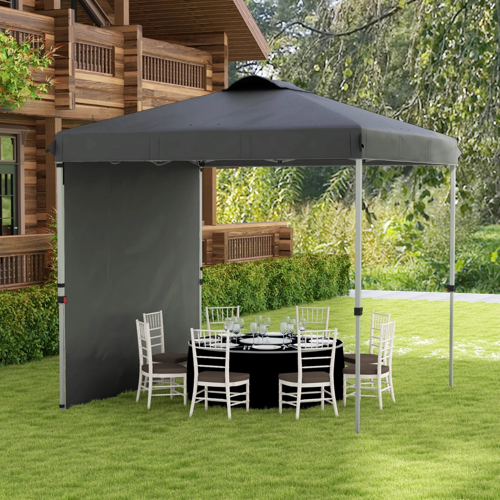 Tenda da giardino pieghevole ¨C zephmum ¨C grigio scuro 250x250x220 cm