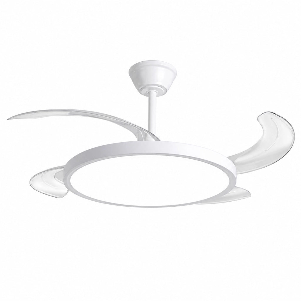 VENTILATORE DA SOFFITTO CON LUCE LED PALE RETRATTILI 42" 80W DIMMERABILE SJ-199
