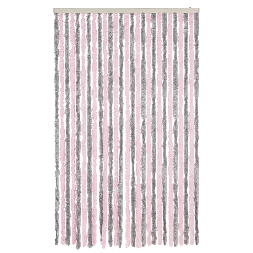 Tenda Antimosche Grigio Argento e Rosa 118x220 cm in Ciniglia CFW7076172
