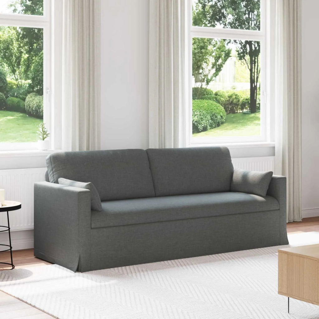 Divano | Divano da soggiorno | Sofa Grigio scuro 198 x 78 x 80 cm Tessuto