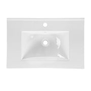 Lavabo da incasso 80 cm in ceramica bianca lucida – Lavabo rettangolare design