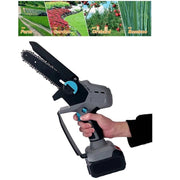 Trade Shop - Mini Motosega A Doppia Batteria 20v 5ah Tagliarami Elettrica Elettrosega 6" -