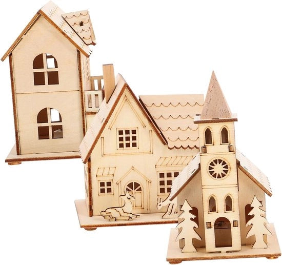 Case di Natale LED - Abitazioni in Legno Illuminate - 3 Pezzi di Villaggio di Natale - Città di Natale Invernale con Luci - Decorazione di Casa Miniatorea - Oggetto Decorativo di Natale 

Modello: 
Specifica tecnica: 
Codice prodotto: