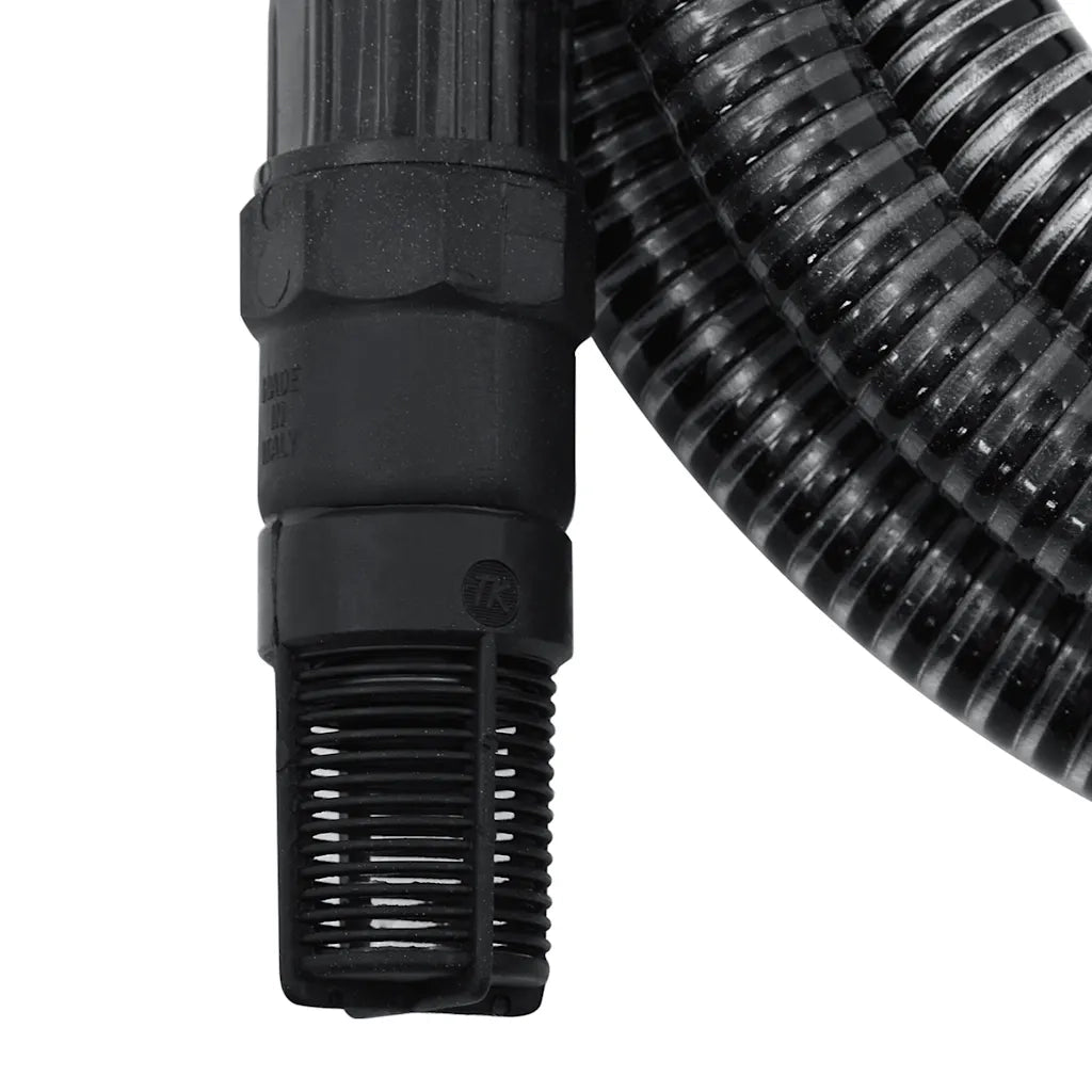 Tubo di Aspirazione con Raccordi in Ottone Nero 1" 7 m in PVC CFW6328539