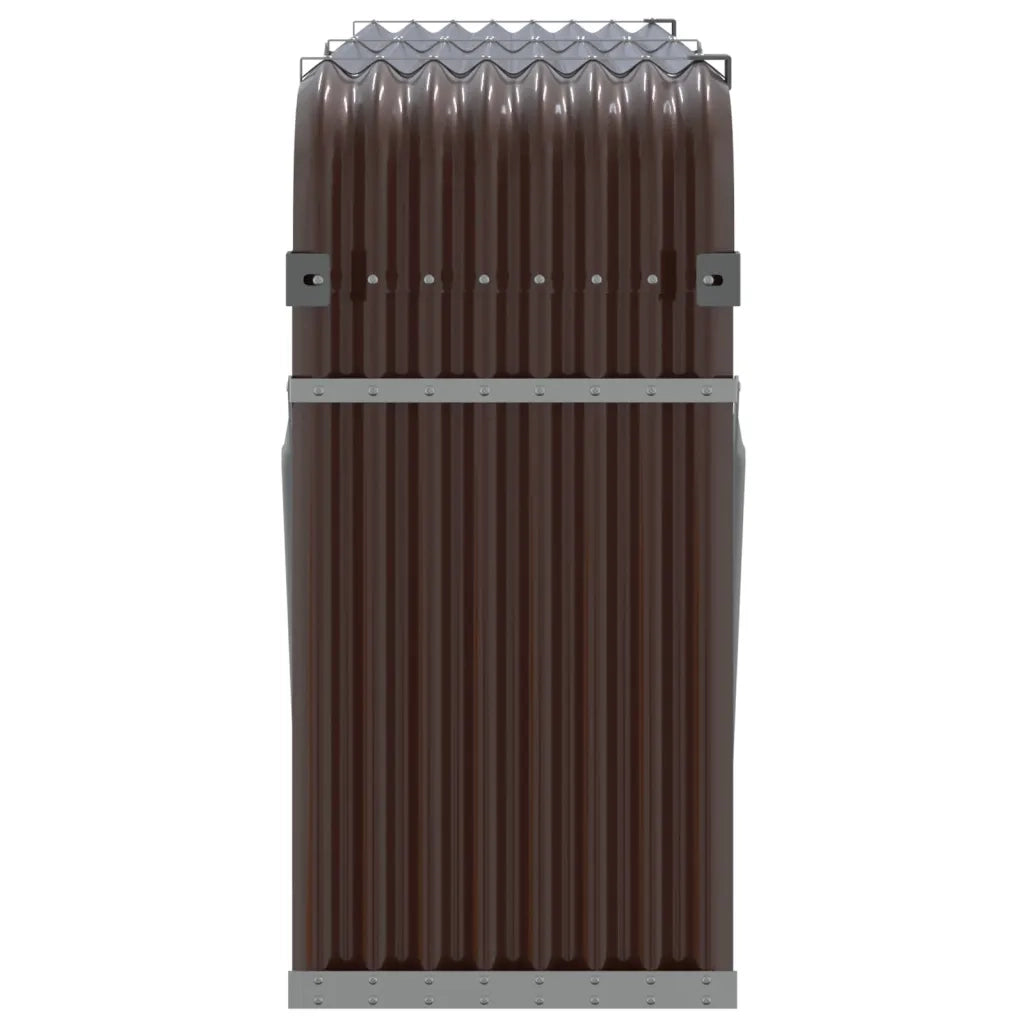 Portaceppi Marrone 180x45x100 cm in Acciaio Zincato 364574