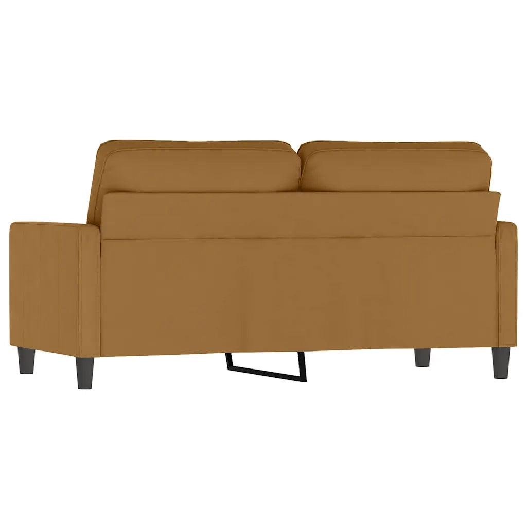 Divano | Divano da soggiorno | Sofa a 2 Posti Marrone 140 cm in Velluto