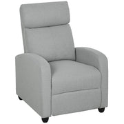 Poltrona Relax Reclinabile ¨C Minimal ¨C Tessuto Grigio Chiaro