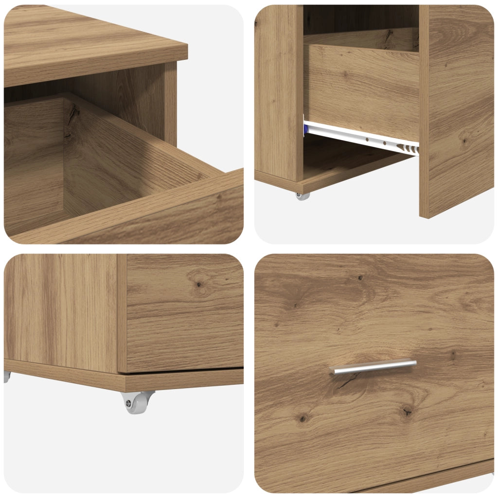 Mobile con Cassetti Rovere Artigianale Truciolare, Laminato Medio
