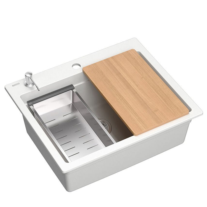 Lavello In Granito Kurt 110 Workstation White