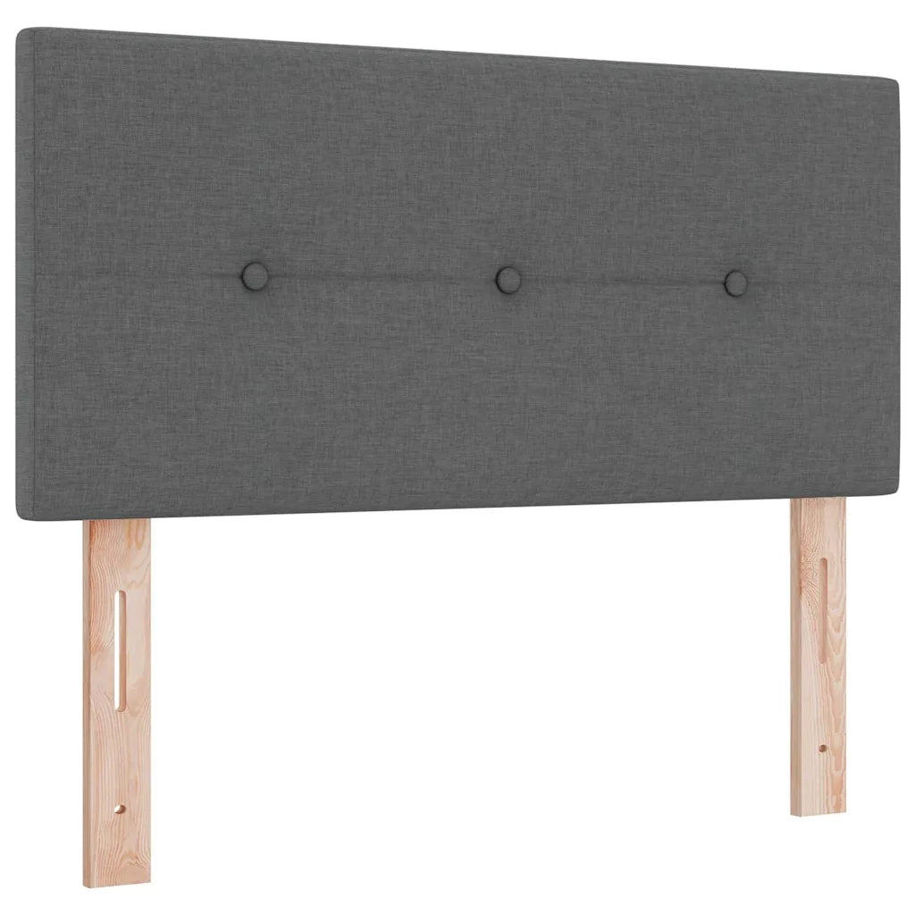 Letto a molle con materasso Grigio scuro 100 x 200 cm Tessuto 3340011
