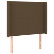 Testiera | Testata ad Orecchio Marrone Scuro 83x16x118/128 cm in Tessuto