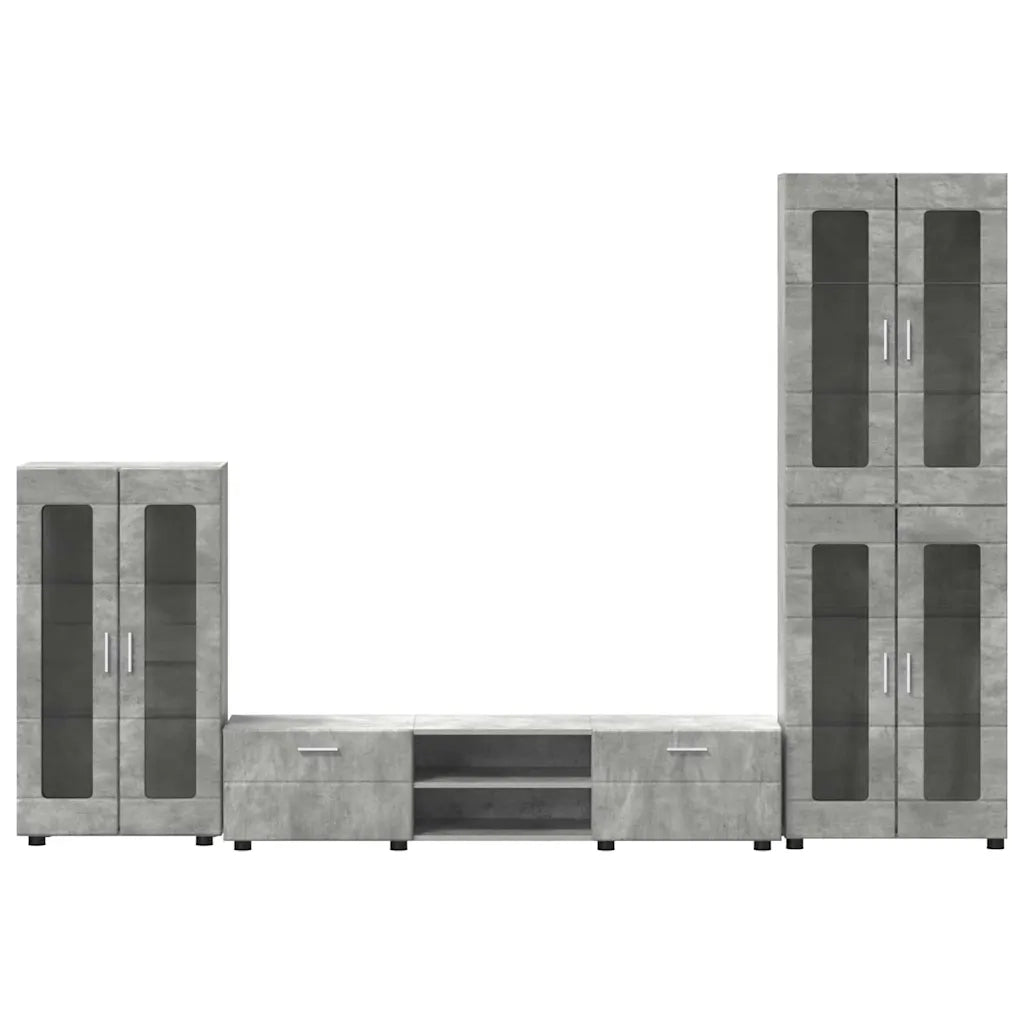 Set mobile TV FLORIN 3 pcs Grigio cemento Legno multistrato