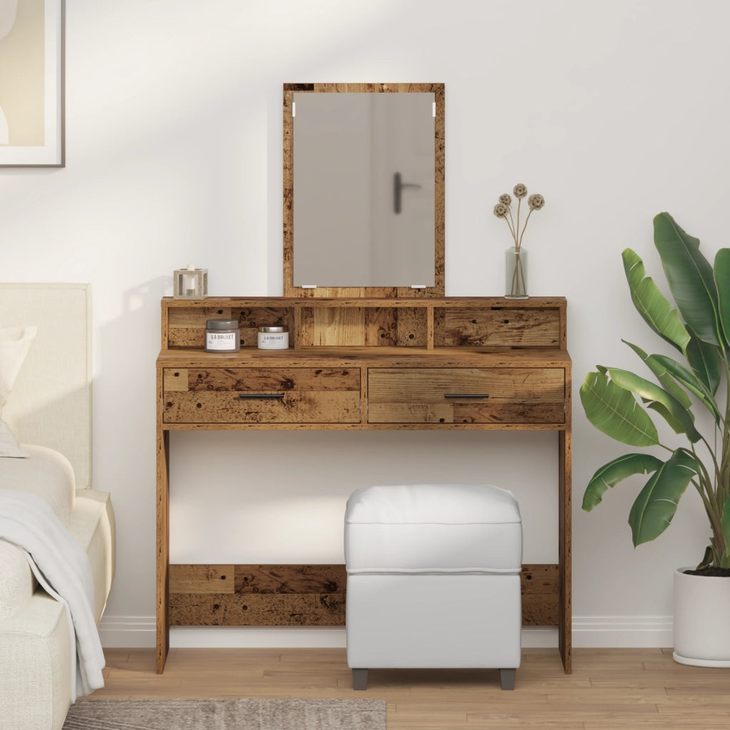 Toletta  con cassetti in legno vecchio 100x41x140 cm