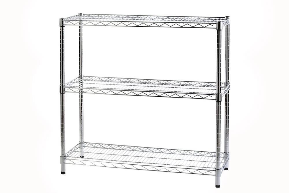 Scaffale 3 Ripiani 60x35x90 cm in Metallo Cromato Tosini