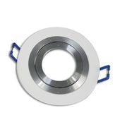 Trade Shop - Porta Faretto Da Incasso Per Faretto Rotondo Acciaio Orientabile Portalampada P2 - Bianco
